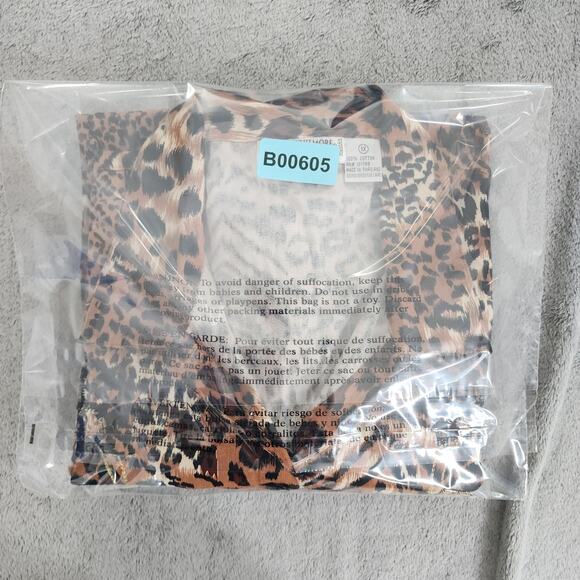 Vintage Allyson Whitmore Weekend Jacket Womens 1X Brown Animal Print Embroidered - Picture 8 of 8